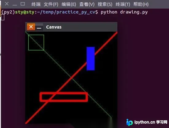 OpenCV实战：使用Python绘制直线、矩形与圆形