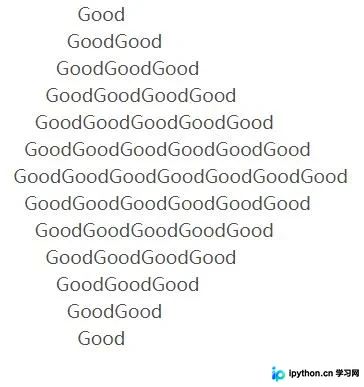 Python 实现打印单词的菱形字符图案