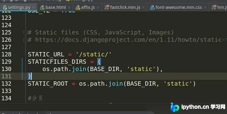 解决Django本地静态文件(js,css,img)无法加载问题