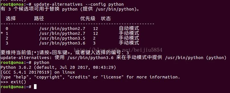 Ubuntu 18.04 下完美切换 Python 2.7、3.5 与 3.6 版本的方法