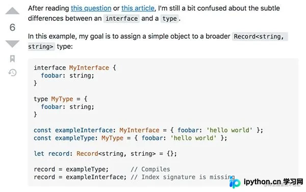 TypeScript中 type 与 interface 的区别详解