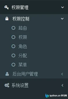 Yii2 Admin后台RBAC权限菜单与操作按钮控制