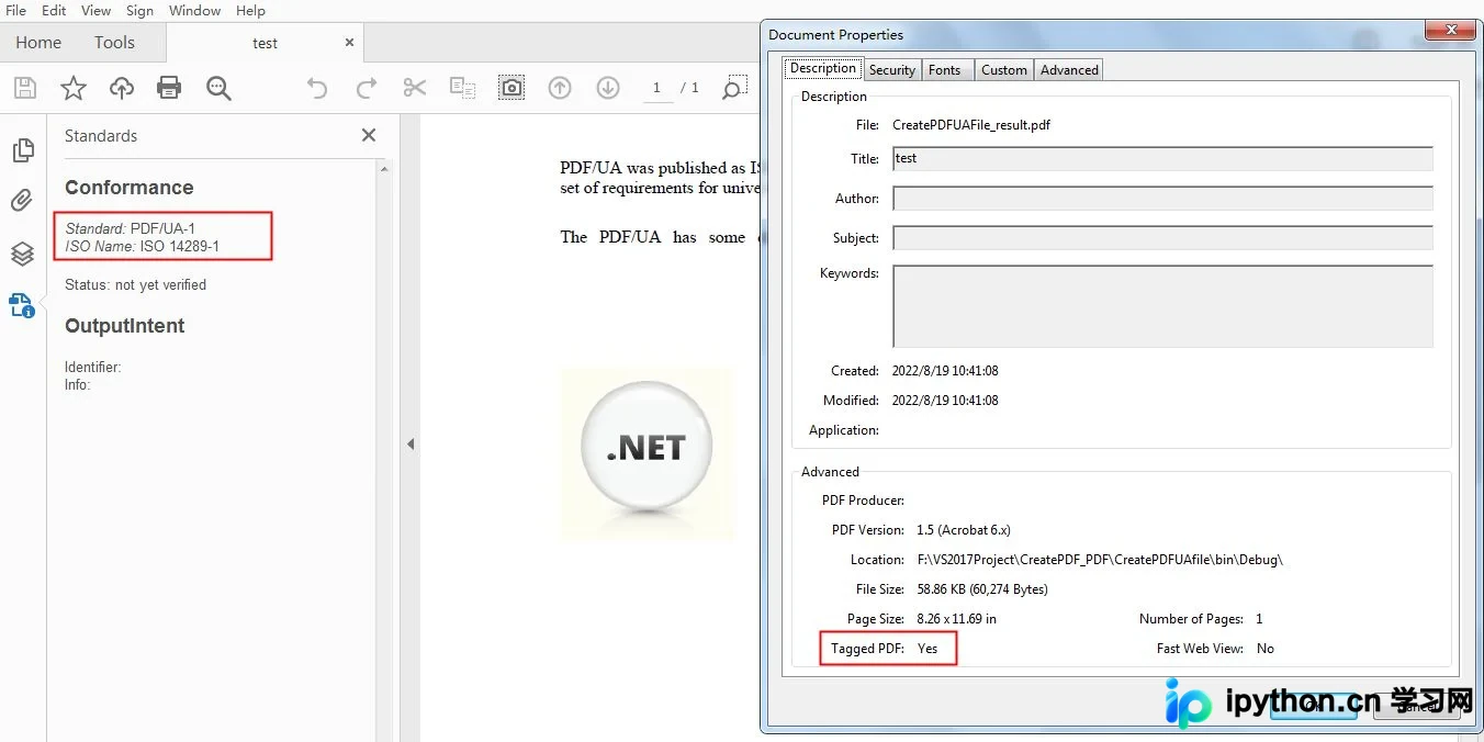 C#/.NET 使用 Spire.PDF 创建符合 ISO 标准的 PDF/UA 文档