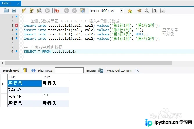 MySQL WHERE条件中判断字段不为空的正确写法