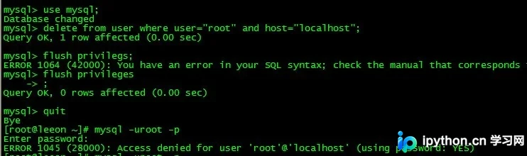 MySQL密码正确却报Access denied的解决方法
