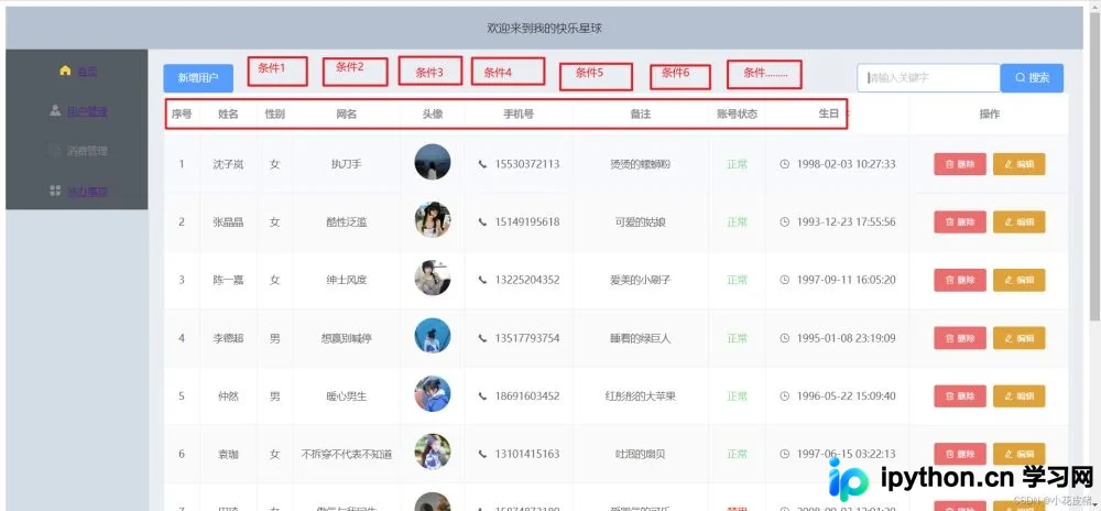 MySQL 使用 CONCAT 实现多字段关键字模糊查询