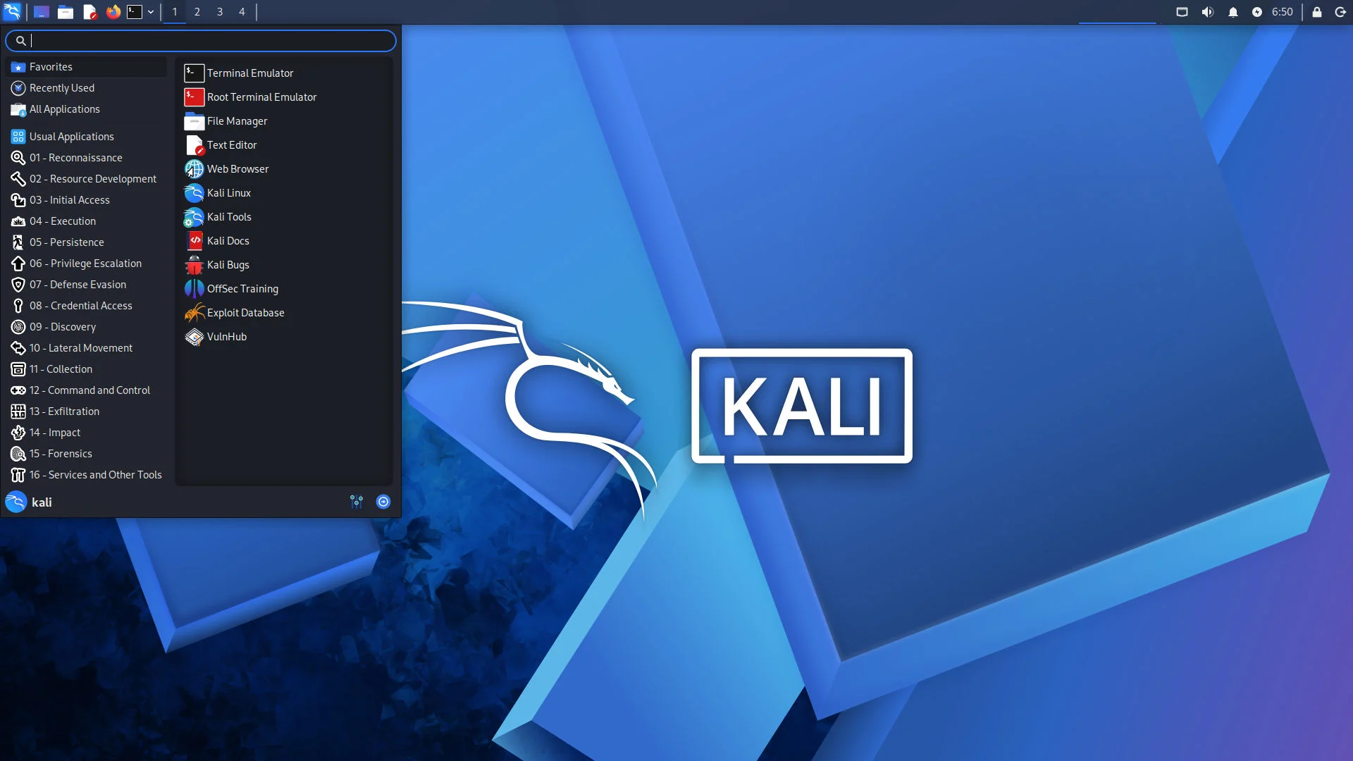 Kali Linux 界面截图 2