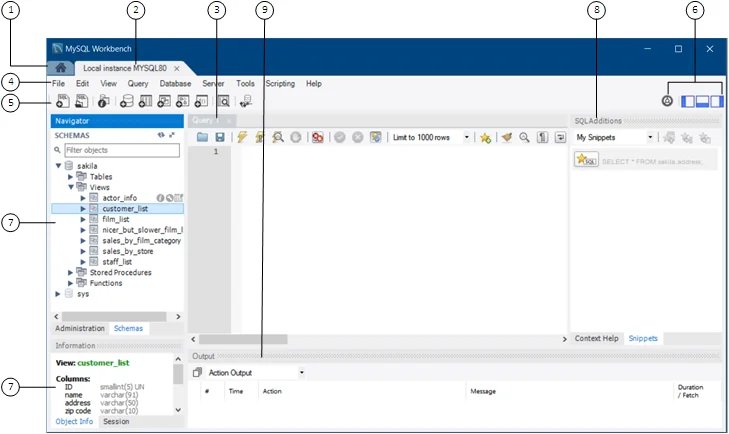MySQL Workbench 界面截图 2