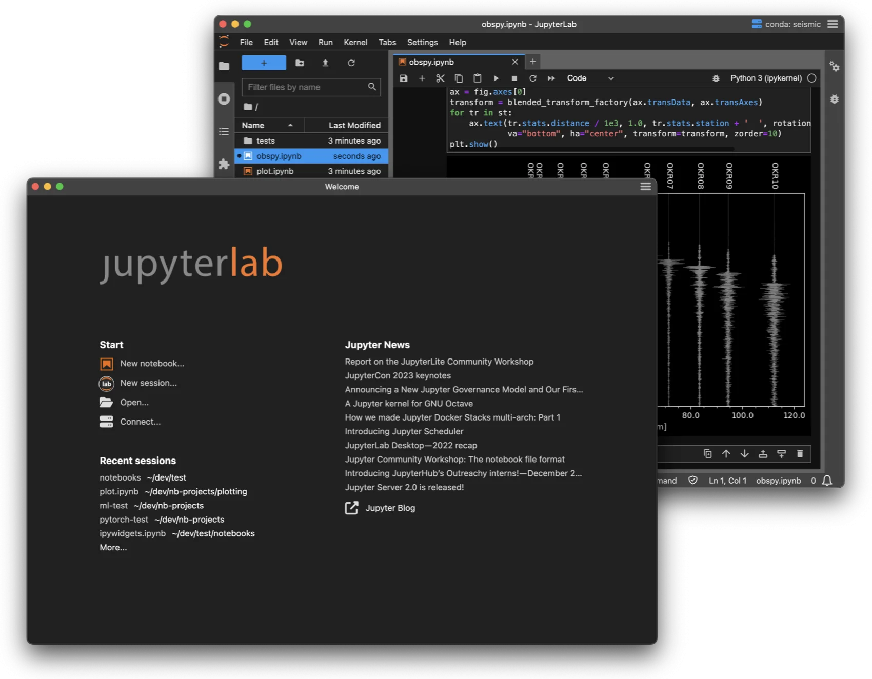 JupyterLab Desktop 主界面截图