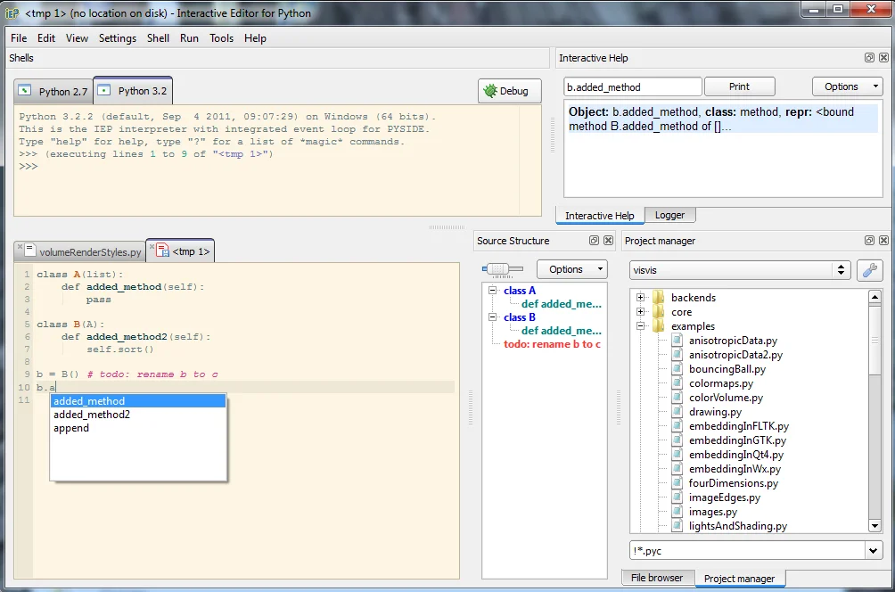 Pyzo Windows (x86, 32-bit) 官方界面截图