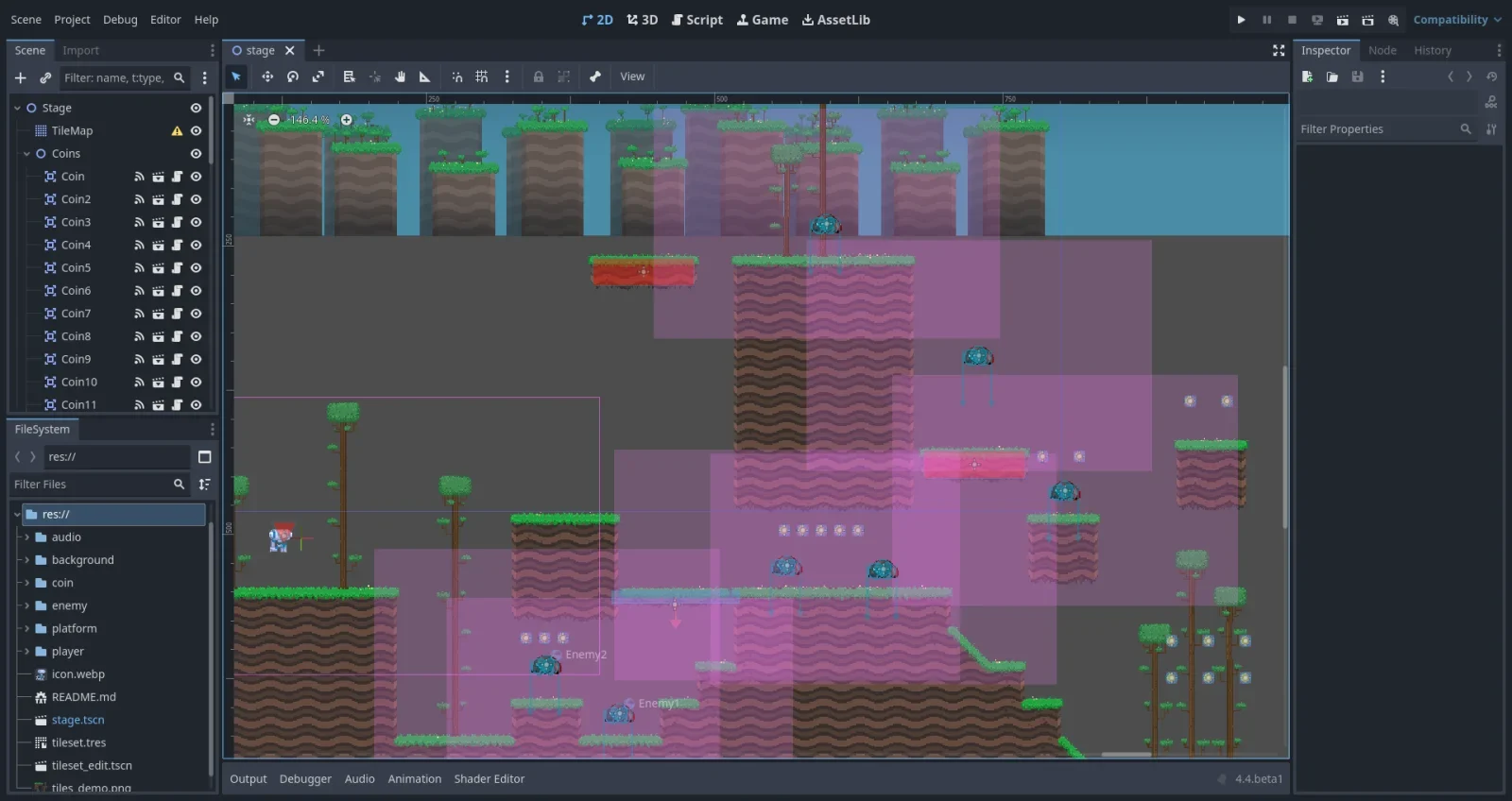 展示Pygame Python代码开发界面与Godot游戏引擎编辑器的真实界面对比,体现代码驱动与可视化引擎工作流的差异。