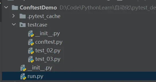 展示一个pytest插件项目的文件结构、conftest.py或插件模块,以及钩子函数介入pytest执行流程的真实代码编辑场景。