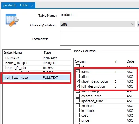 该节需要真实的 MySQL 数据库操作界面或 SQL 全文检索示例截图,展示建索引与执行查询的实际过程。