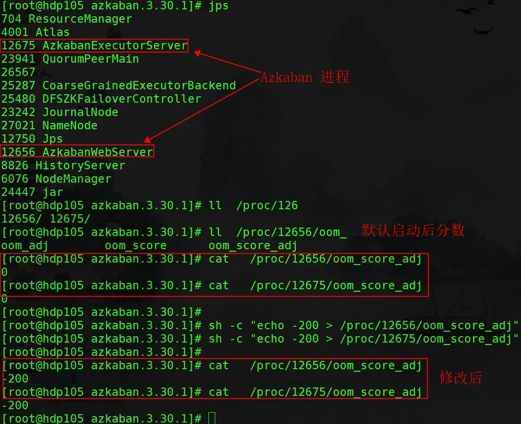 该节需要什么真实配图:Linux服务器上查看进程PID、oom_score与oom_score_adj文件内容的真实终端截图。