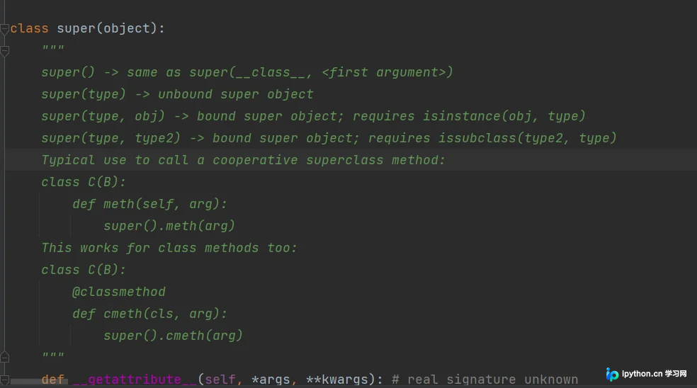 Python中super()的理解以及应用场景实例