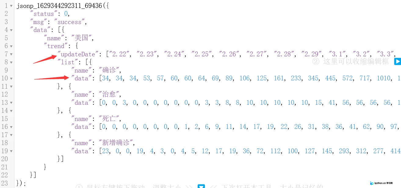 Python使用Pyecharts绘制疫情确诊数据折线图教程