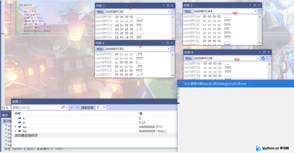 C语言中 0、\0、'0'、NULL 的区别与类型转换详解